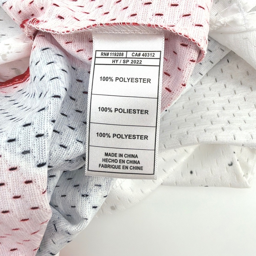 Mitchell & Ness Chicago Bulls Jersey Mens L White Toni Kukoc 7 Paint Splatter - Picture 8 of 12